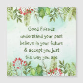 良い友達理解感動的引用文磁石 (正面)