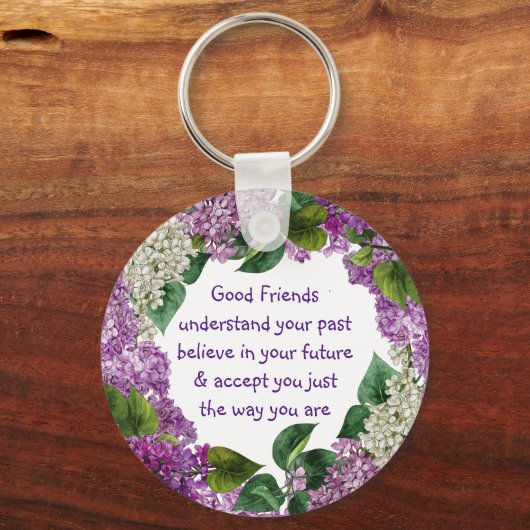 良い友達理解感動的引用文磁石 キーホルダー (正面)