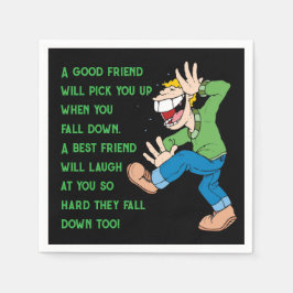 「良い友達」 – カクテルおもしろいナプキン スタンダードカクテルナプキン