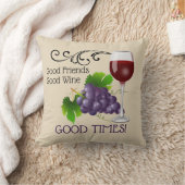 良い友達、良いワイン クッション (ブランケット)