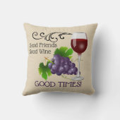 良い友達、良いワイン クッション (裏面)