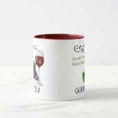 良い友達、良いワイン マグカップ (中央)