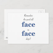 良い古い顔を覚えて顔日 ポストカード (正面/裏面)