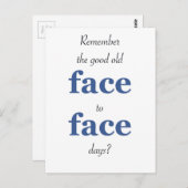 良い古い顔を覚えて顔日 ポストカード (正面/裏面)