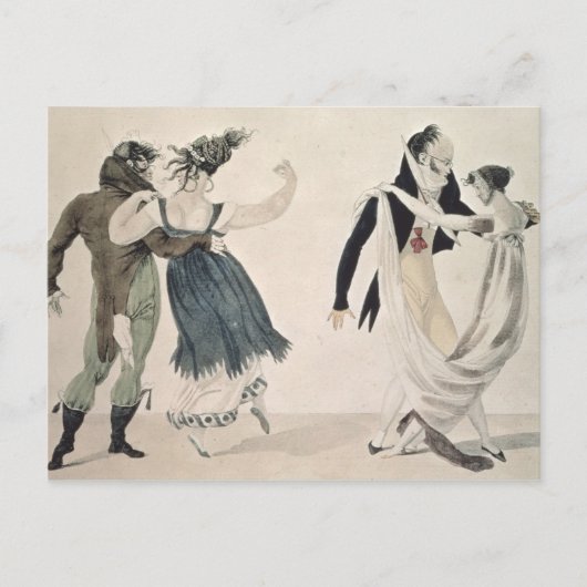 良い型枠、第1位:ワルツ、風刺漫画 ポストカード (正面)