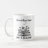 良い女の子のように、これらのページを広める、スマット読者 コーヒーマグカップ (左)