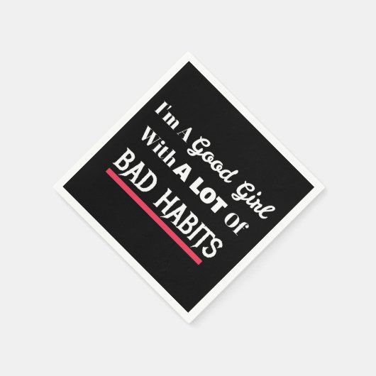 良い女の子の悪いおもしろい習慣 スタンダードカクテルナプキン (角)