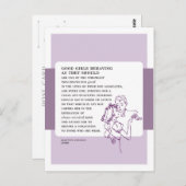 良い女の子の行儀ヴィンテージ悪いアドバイス ポストカード (正面/裏面)