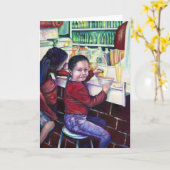 良い女の子はみんなアイスクリームのグリーティングカードをもらう カード (黄色い花)