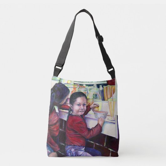 良い女の子はみんなアイスクリームをもらう クロスボディバッグ (正面)