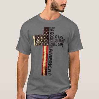 良い女の子はママを愛しイエスとAmを愛する Tシャツ