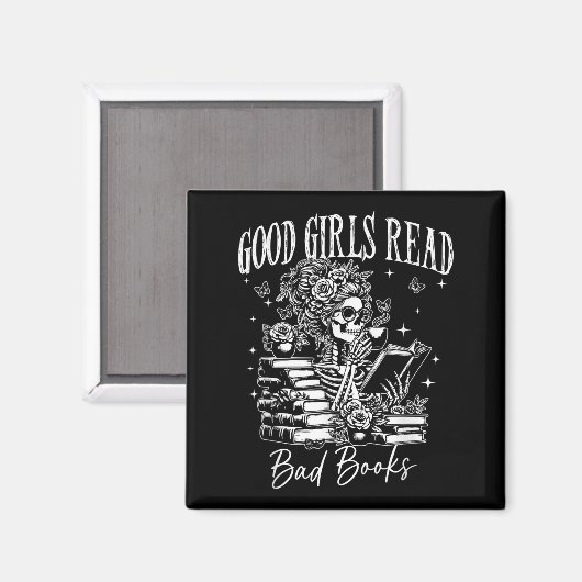 良い女の読子の悪い本はおもしろい、スマット読み取りダーク マグネット (正面/裏面)
