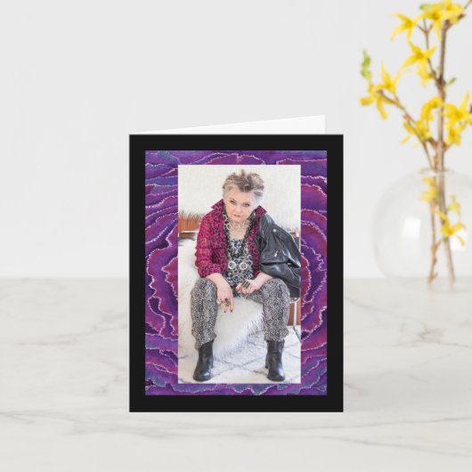 良い女性がまだ存在する折り畳まれたグリーティングカード カード (黄色い花)