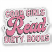 良い女読の子の汚い本 シール (正面)
