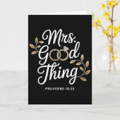 良い妻 キリスト教のことわざ キリスト教のカップル カード (黄色い花)