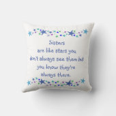 良い姉妹は星のような感動的引用文 クッション (裏面)
