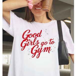 良い娘はジムに行く モチベーション Tシャツ