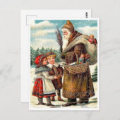 良い子どもたちは、贈り物やヴィンテージ ポストカード (正面/裏面)