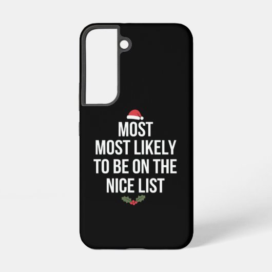 良い子リスト入りする確率が高いクリスマス SAMSUNG GALAXYケース (裏面)