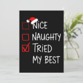 良い子悪い子精一杯クリスマスリストサンタ シーズンカード (スタンド正面)