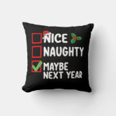 良い子 悪い子 多分来年 サンタ クリスマス リスト クッション (正面)