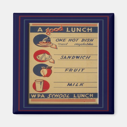 良い学校給食 マグネット (正面)