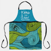 良い実在グルメメおもしろいッセージの抽象芸術を回避 エプロン (正面)