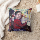 良い小さな女の子はメキシコ、アイスクリームを買う クッション (ブランケット)