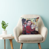 良い小さな女の子はメキシコ、アイスクリームを買う クッション (椅子)