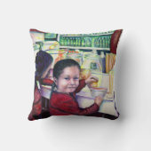 良い小さな女の子はメキシコ、アイスクリームを買う クッション (裏面)