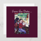 良い小さな女の子はメキシコ、アイスクリームを買う セーブザデート (正面/裏面)