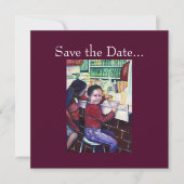 良い小さな女の子はメキシコ、アイスクリームを買う セーブザデート (正面)