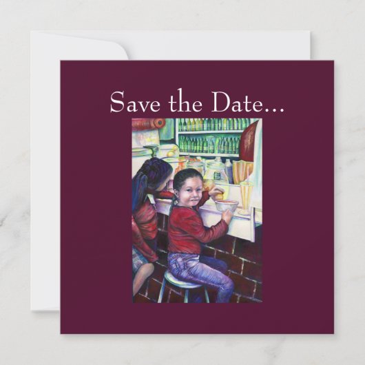 良い小さな女の子はメキシコ、アイスクリームを買う セーブザデート (正面)