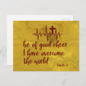 良い応援を持つ；私は世界の詩を克服した ポストカード (正面/裏面)