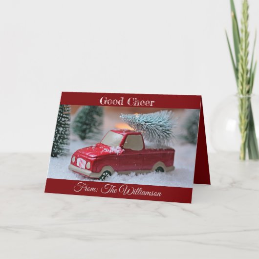 良い応援トラックと松の木の上に シーズンカード (正面)