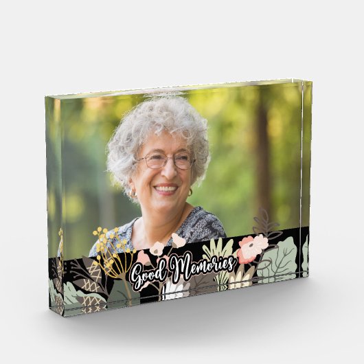 良い思い出のフローラお祝いの写真 フォトブロック (左)