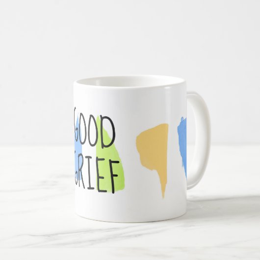 良い悲しみおもしろい引用文ユーモアミニマリストスタイル コーヒーマグカップ (正面右)