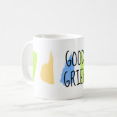 良い悲しみおもしろい引用文ユーモアミニマリストスタイル コーヒーマグカップ (正面左)