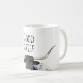 良い悲しみおもしろい引用文体長牛 コーヒーマグカップ (正面右)