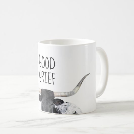 良い悲しみおもしろい引用文体長牛 コーヒーマグカップ (正面右)