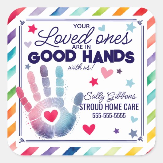 良い手で紹介ハンドソープサニザーの健康 スクエアシール (正面)