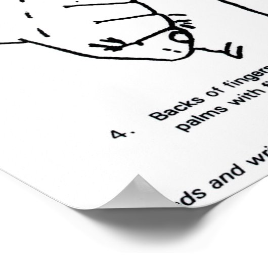 良い手洗い技術。 ポスター (角)