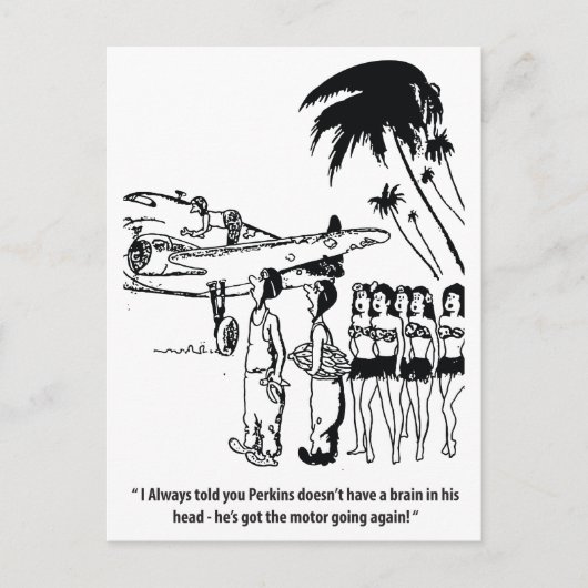 良い整備士おもしろい、ヴィンテージ ポストカード (正面)