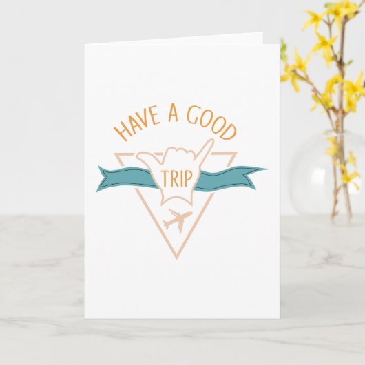 良い旅をする カード (黄色い花)