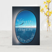 良い旅を！窓際の席 幸せな旅 アドベンチャー カード (黄色い花)