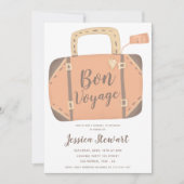 良い旅立ちを！スーツケースも楽しくお別れパーティ 招待状 (正面)