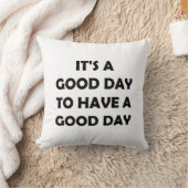 良い日がここにある | 隆起引用文 クッション (ブランケット)