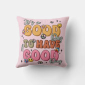 「良い日だ」レトロカラフル陽性 クッション (裏面)