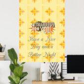 良い日と良い夜を過ごしてくれてありがとう ポスター (ホームオフィス)