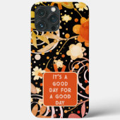 良い日のフローラインスピレーションカスタム引用文 Case-Mate iPhoneケース (裏面)